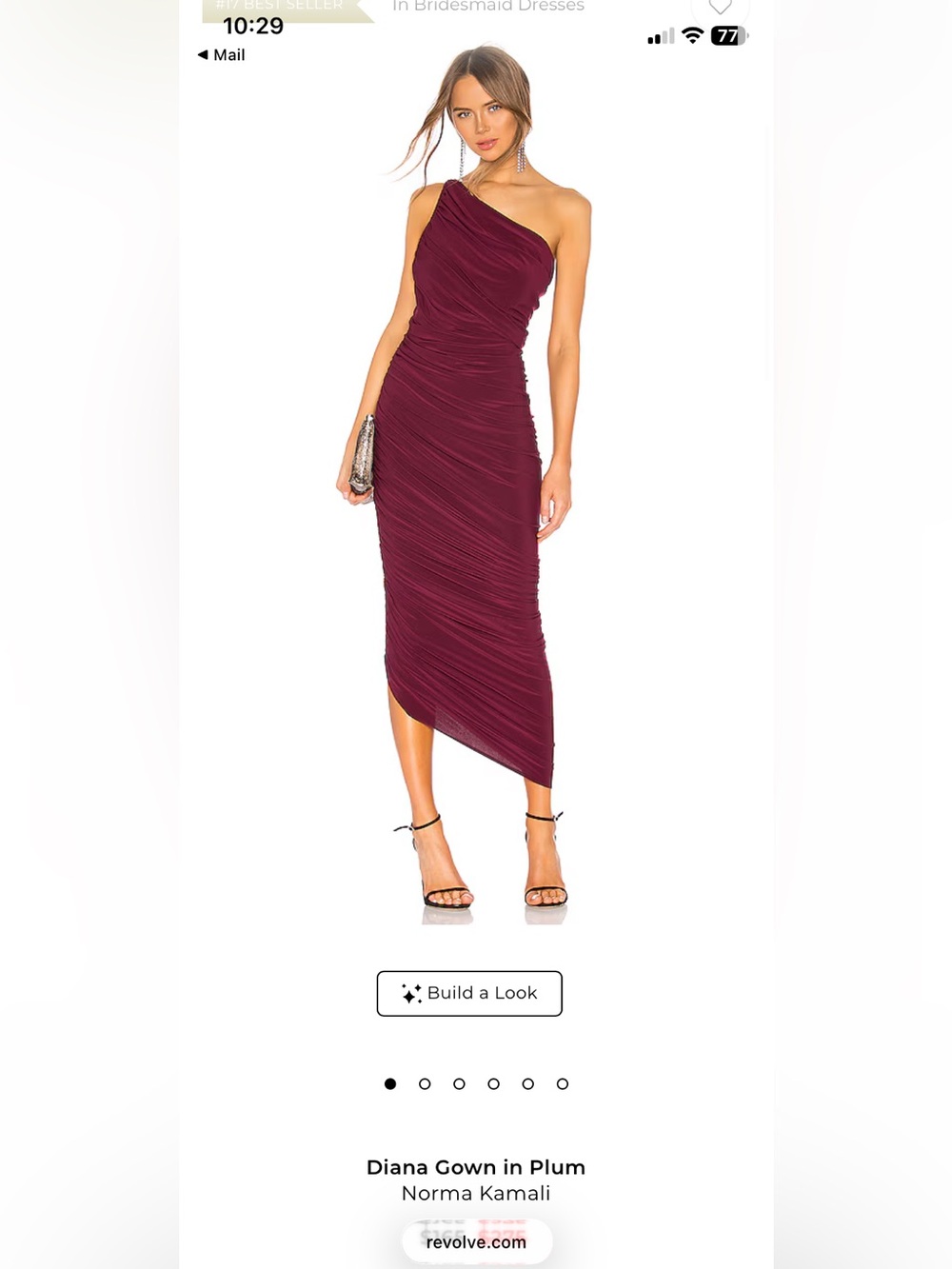 Diana Gown - Plum- Norma Kamali Draped One-Shoulder